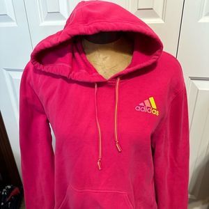 adidas Women's Pink Hooded Pullover Sweatshirt